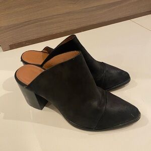 Report Black Mule Booties Faux Leather - 6